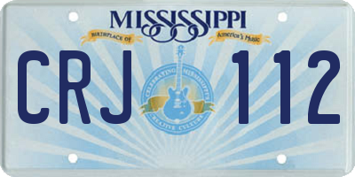 MS license plate CRJ112