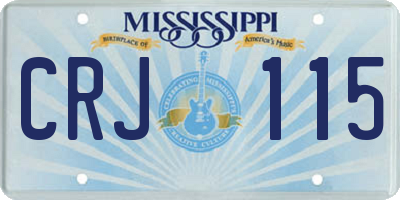 MS license plate CRJ115