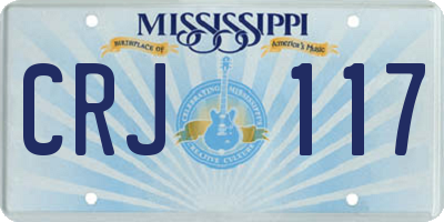 MS license plate CRJ117