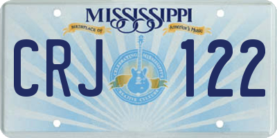 MS license plate CRJ122