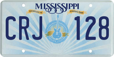 MS license plate CRJ128