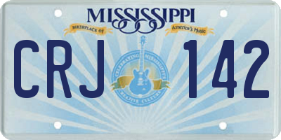 MS license plate CRJ142