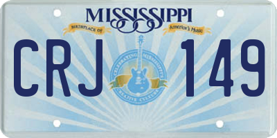 MS license plate CRJ149