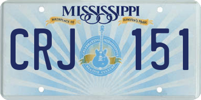 MS license plate CRJ151