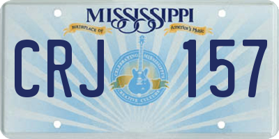 MS license plate CRJ157