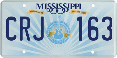 MS license plate CRJ163