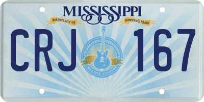 MS license plate CRJ167