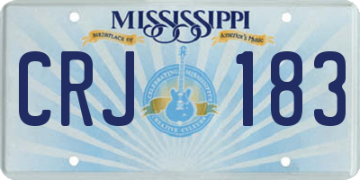 MS license plate CRJ183