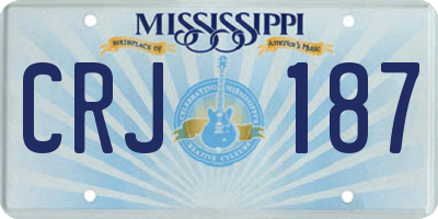 MS license plate CRJ187