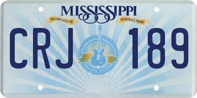 MS license plate CRJ189