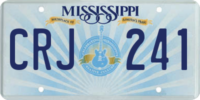 MS license plate CRJ241