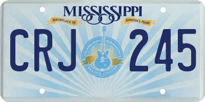 MS license plate CRJ245