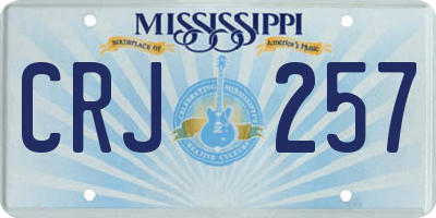 MS license plate CRJ257