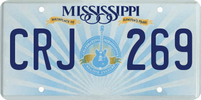 MS license plate CRJ269