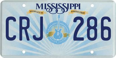 MS license plate CRJ286