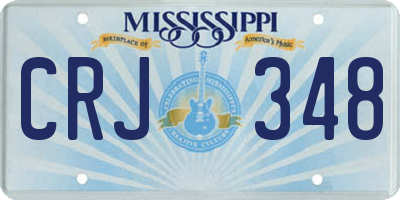 MS license plate CRJ348