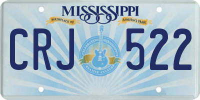 MS license plate CRJ522