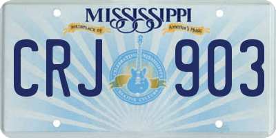 MS license plate CRJ903