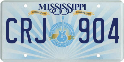 MS license plate CRJ904