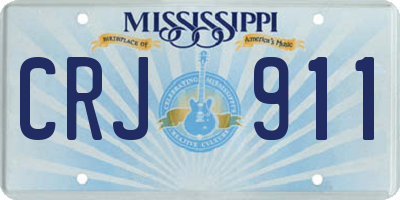 MS license plate CRJ911