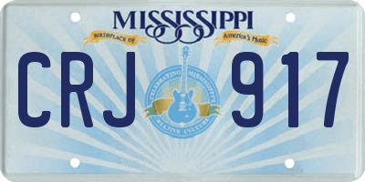 MS license plate CRJ917