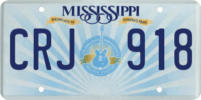 MS license plate CRJ918