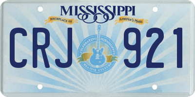 MS license plate CRJ921