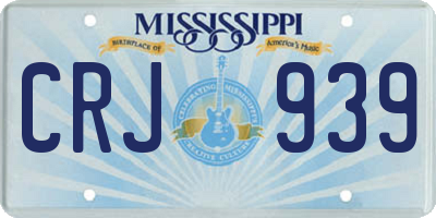 MS license plate CRJ939