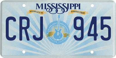 MS license plate CRJ945