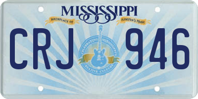 MS license plate CRJ946