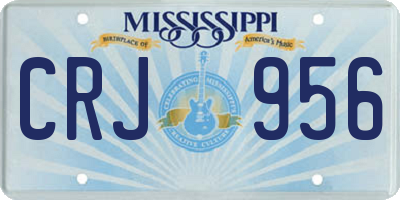 MS license plate CRJ956