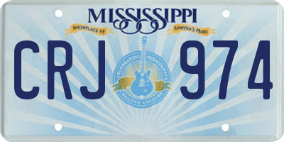 MS license plate CRJ974