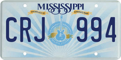 MS license plate CRJ994