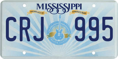 MS license plate CRJ995