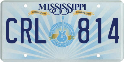 MS license plate CRL814