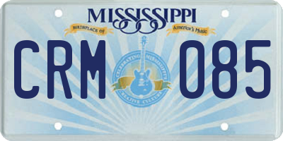 MS license plate CRM085