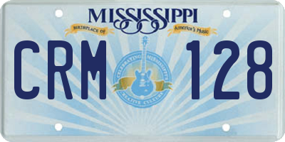 MS license plate CRM128