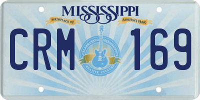 MS license plate CRM169