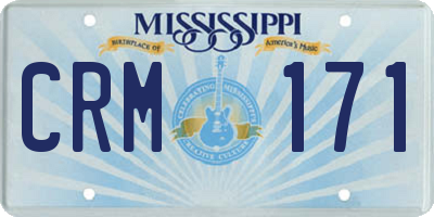 MS license plate CRM171
