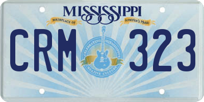 MS license plate CRM323