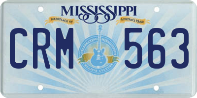 MS license plate CRM563