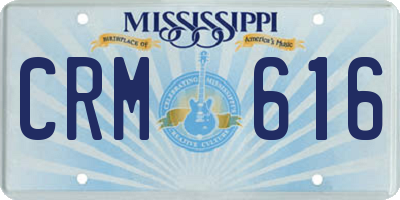 MS license plate CRM616