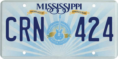 MS license plate CRN424