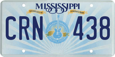 MS license plate CRN438