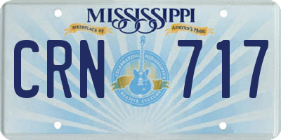 MS license plate CRN717