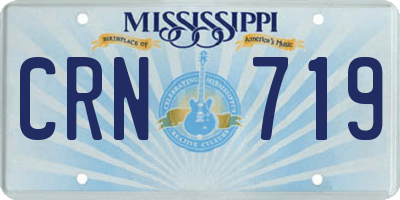 MS license plate CRN719