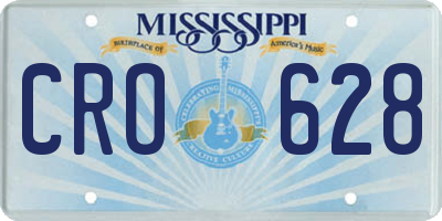 MS license plate CRO628