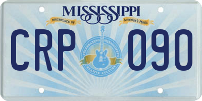 MS license plate CRP090
