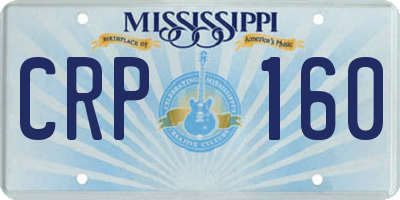 MS license plate CRP160