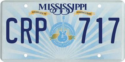 MS license plate CRP717